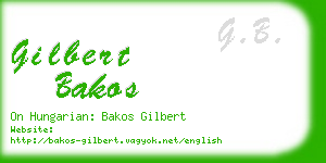 gilbert bakos business card